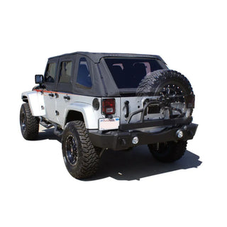 Rampage Recovery Rear Bumper Black (REAR): Jeep Wrangler JK 2007-2018 3.6L/3.8L V6