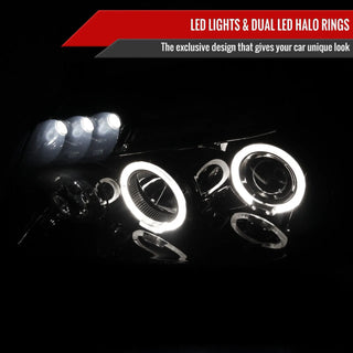 Spec D Projector Halo Headlights (Smoke): Dodge Magnum 2005 - 2007