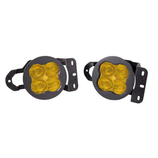 Diode Dynamics SS3 Pro LED Fog Light Kit Amber Backlit Yellow (F&R): Jeep Gladiator/Wrangler 18-26 3.6L/3.0L EcoDiesel