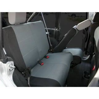 Rampage Custom Fit Seat Cover: Jeep Wrangler JK 2007-2018 - Black/Grey