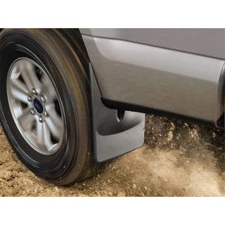 WeatherTech No-Drill Rear Mudflaps Black (REAR): Jeep Wrangler 2025 2.0L Turbo