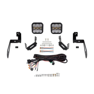 Diode Dynamics SS5 Sport LED Pod Bumper Light Kit White Combo (FRONT): Jeep Wrangler 07-18 3.8L/3.6L/2.0L