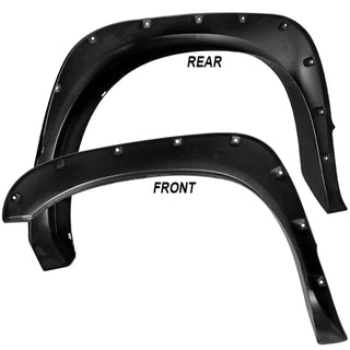 Spec D Riveted Style Fender Flares (Textured Black, 4pc): Dodge Ram 2002 - 2009