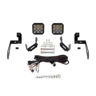 Diode Dynamics SS5 Sport LED Pod Bumper Light Kit White Driving (FRONT): Jeep Wrangler 07-18 3.8L/3.6L/2.0L