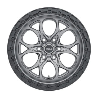 Weld W107 Ledge / Satin Gun / Black Ring | 18x9 | 6x139.7 | +0mm Offset