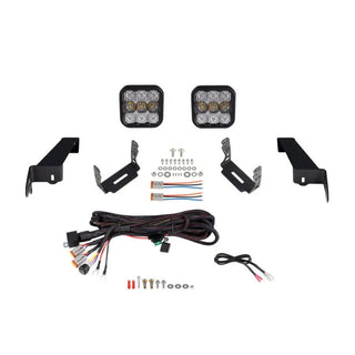 Diode Dynamics SS5 CrossLink Bumper Lightbar Kit Pro White Combo (FRONT): Jeep Gladiator/Wrangler 18-26 3.6L/3.0L EcoDiesel