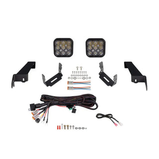 Diode Dynamics SS5 CrossLink Bumper Lightbar Kit Sport White Driving (FRONT): Jeep Gladiator/Wrangler 18-26 3.6L/3.0L EcoDiesel