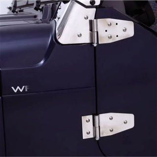 Rampage Stainless Steel Door Hinges: Jeep Wrangler 1991-2018 4.0L I6 / 3.8L V6 / 3.6L V6