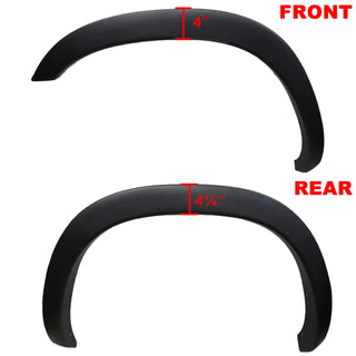 Spec D Factory Style Fender Flares (Smooth Black, 4pc): Dodge Ram (w/ 6.5ft bed) 2002 - 2009