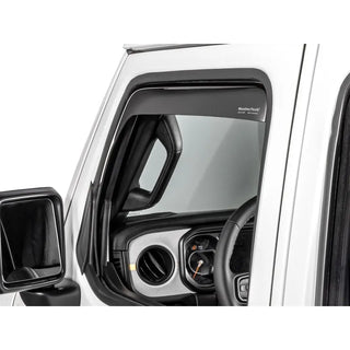 WeatherTech Front Side Window Deflectors Dark Tint (FRONT): Jeep Gladiator JT / Wrangler 2020-2026 3.6L/3.0L