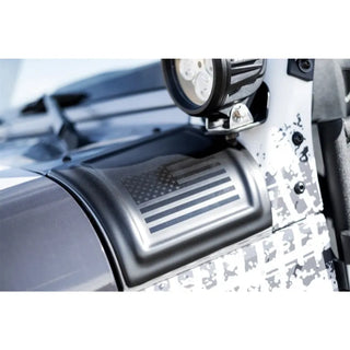 Rampage 2-Door Cowl Cover American Flag Black: Jeep Wrangler JK 2007-2018 3.6L/3.8L V6
