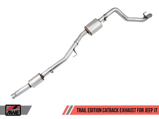 AWE Trail Edition Cat-Back Exhaust (Single Turn-Down Exit): Jeep Gladiator 3.6L V6 2020 - 2025