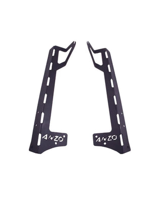 ANZO 52" LED Light Bar Mount Brackets (PAIR) (F&R): Jeep Wrangler JK 2007-2018 - Black