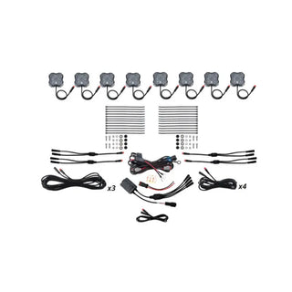 Diode Dynamics Stage Series RGBW Rock Light Installer Kit 8-Pack w/ Controller