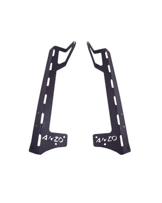 ANZO 52" LED Light Bar Mount Brackets (PAIR) (F&R): Jeep Wrangler JK 2007-2018 - Black