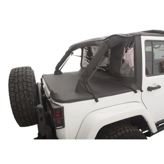 Rampage Unlimited 4-Door Trailview Tonneau Top Black Diamond: Jeep Wrangler JK 2007-2018 3.6L/3.8L V6