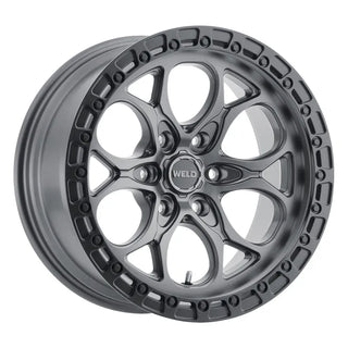 Weld W107 Ledge / Satin Gun / Black Ring | 20x9 | 6x139.7 | +20mm Offset