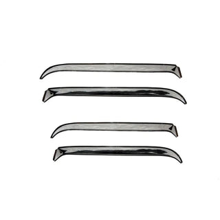 AVS Stainless Steel Front & Rear Window Deflectors: Jeep Wrangler 2007-2018