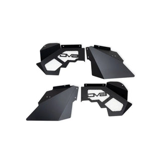 DV8 Offroad Front Inner Fenders Aluminum (F&R): Jeep Wrangler JK 2007-2018 3.8L/3.6L V6/2.0L Turbo - Satin Black