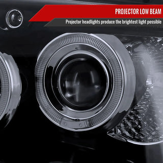 Spec D Projector Halo Headlights (Smoke): Jeep Grand Cherokee 1999 - 2004