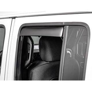 WeatherTech Rear Side Window Deflectors Dark Tint (REAR): Jeep Gladiator JT / Wrangler 2020-2026 3.6L/3.0L