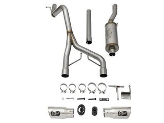 aFe Rebel Series 2.5" Cat-Back Exhaust System Polished Tips (REAR): Jeep Wrangler JK 2007-2018 3.8/3.6L