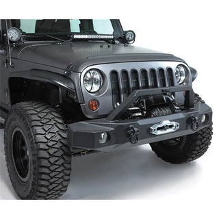 Rampage Trailguard Front Bumper (FRONT): Jeep Wrangler JK 2007-2018 - Black