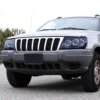 Spec D Projector Halo Headlights (Smoke): Jeep Grand Cherokee 1999 - 2004