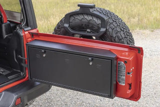 Tuffy Products Lockbox Tailgate Premium Storage Keyed Lock w/ 2 Shelves (REAR): Jeep Wrangler JL 2018-2026