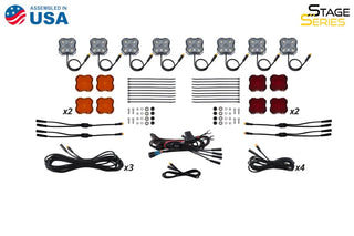 Diode Dynamics Stage Series RGBW Rock Light Installer Kit 8-Pack w/ Controller