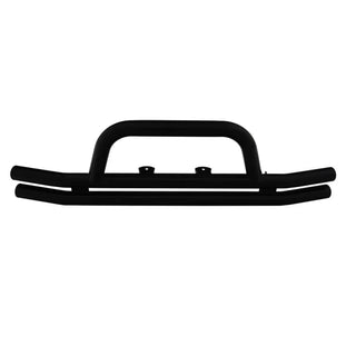 Rampage Double Tube Bumper Front Stainless: Jeep Wrangler JK/JL 2007-2026 - Black
