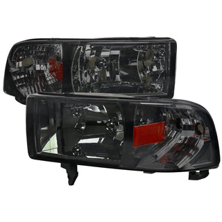 Spec D Crystal Headlights (Smoke): Dodge Ram 1994 - 2002