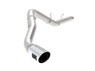 aFe Large Bore-HD 5" 409 SS DPF-Back Exhaust Polished Tip (REAR): RAM 2500/3500 2019-2026 6.7L Crew Cab Long Bed