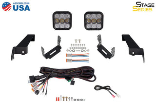 Diode Dynamics SS5 CrossLink Bumper Lightbar Kit Sport Yellow Driving (F&R): Jeep Wrangler JL 2018-26 / Gladiator JT 20-24