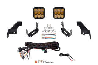 Diode Dynamics SS5 CrossLink Bumper Lightbar Kit Pro Yellow Combo (F&R): Jeep Wrangler JL 2018-26 / Gladiator JT 20-24