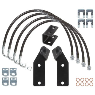 Carli Extended Brake Lines & E-Brake Drop Bracket: Jeep Wrangler 2007-2017 3.8L / 3.6L V6