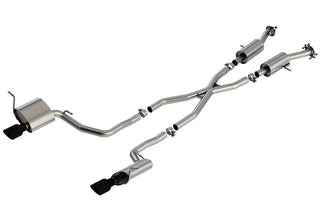 Borla S-Type Cat-Back Exhaust (Dual Exit, Black Tips): Jeep Grand Cherokee 3.6L V6 (11-21)