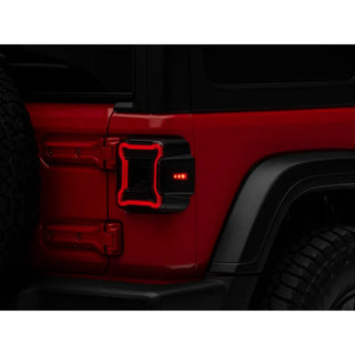 Raxiom Axial Plateau LED Tail Lights Smoked Lens: Jeep Wrangler JL 2018-2025 6.4L 392 / 3.6L V6 / 3.0L EcoDiesel