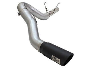 aFe Large Bore-HD 5" 409 SS DPF-Back Exhaust Black Tip (REAR): RAM 2500 / 3500 2013-2018 6.7L Crew Cab