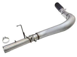 aFe Large Bore-HD 5" 409 SS DPF-Back Exhaust Black Tip (REAR): RAM 2500 / 3500 2013-2018 6.7L Crew Cab