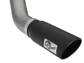 aFe Large Bore-HD 5" 409 SS DPF-Back Exhaust Black Tip (REAR): RAM 2500 / 3500 2013-2018 6.7L Crew Cab