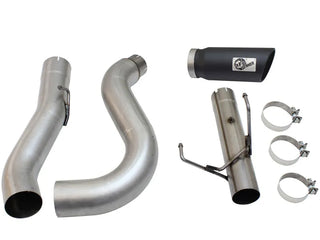 aFe Large Bore-HD 5" 409 SS DPF-Back Exhaust Black Tip (REAR): RAM 2500 / 3500 2013-2018 6.7L Crew Cab
