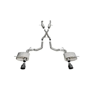 Corsa Sport Cat-Back Exhaust System (Black Tips): Dodge Durango 6.2L Hellcat 2021 - 2025