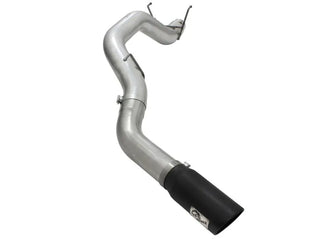 aFe Large Bore-HD 5" 409 SS DPF-Back Exhaust Black Tip (REAR): RAM 2500/3500 2013-2018 6.7L