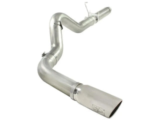 aFe Large Bore-HD 5" 409 SS DPF-Back Exhaust System Polished Tip: RAM 2500/3500 2007.5-2012 6.7L