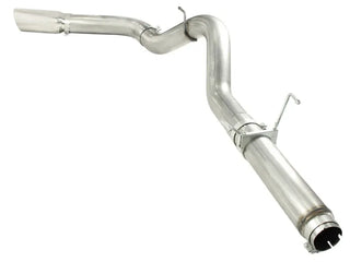 aFe Large Bore-HD 5" 409 SS DPF-Back Exhaust System Polished Tip: RAM 2500/3500 2007.5-2012 6.7L