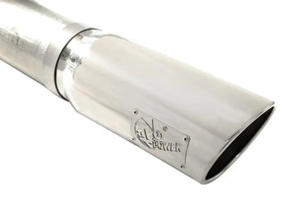 aFe Large Bore-HD 5" 409 SS DPF-Back Exhaust System Polished Tip: RAM 2500/3500 2007.5-2012 6.7L