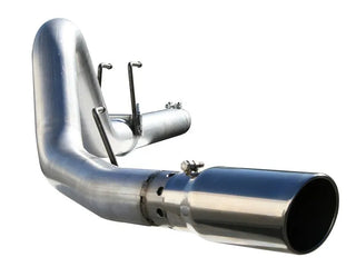 aFe Large Bore-HD 5" 409 SS DPF-Back Exhaust System Polished Tip: RAM 2500/3500 2007.5-2012 6.7L