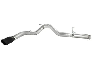aFe Large Bore-HD 5" 409 SS DPF-Back Exhaust System Black Tip: RAM 2500/3500 2007.5-2012 6.7L