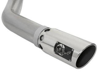 aFe Large Bore-HD 4" 409 SS DPF-Back Exhaust System 5" Polished Tip (REAR): Dodge / RAM 2500/3500 07.5-12 6.7L Cummins